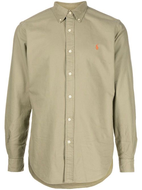 Polo Pony-motif detail shirt - Green