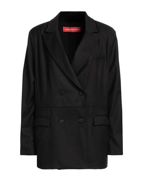 Woman Blazer Black Size 10 Polyester, Viscose, Elastic fibres