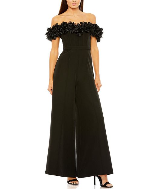 Floral Bustier Top Flare Leg Jumpsuit