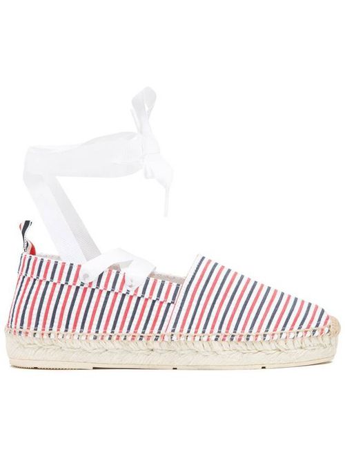 Removable ankle tie espadrilles - Red