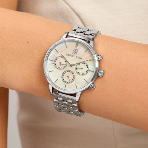 Silver Pearl Link Nueva 40 Watch