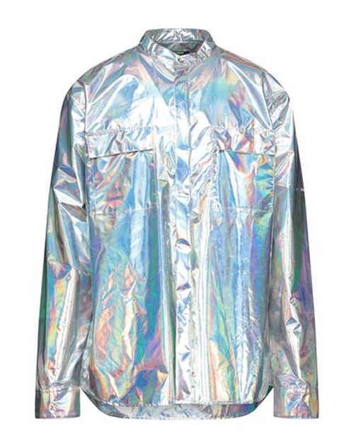 Man Shirt Silver Size 15 ¾ Polyester