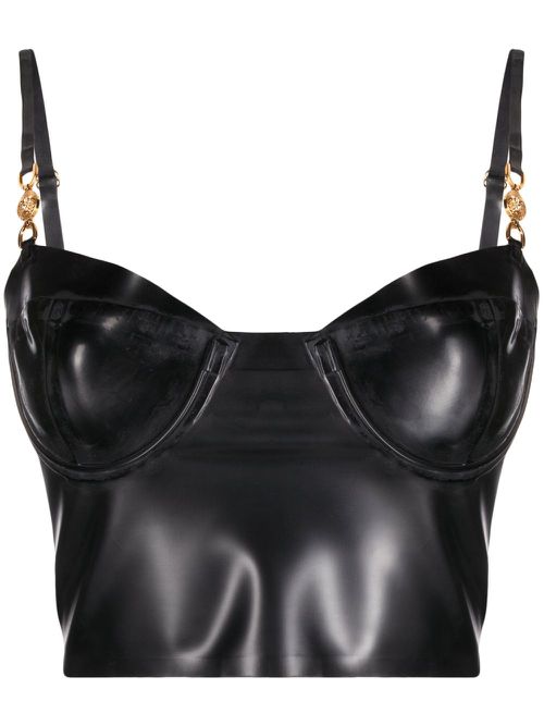 Patent bustier top - Black
