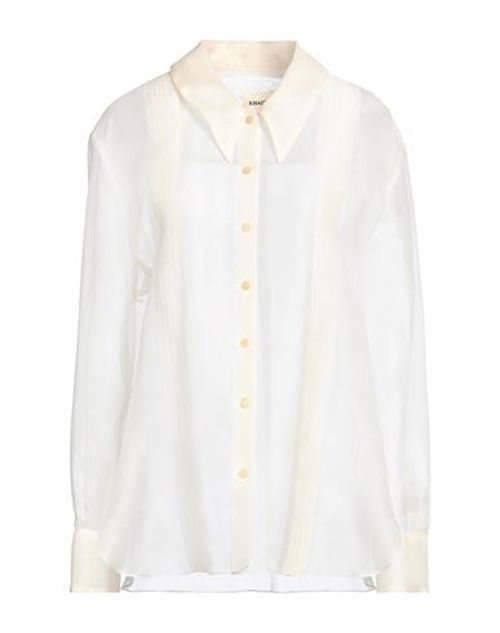 Woman Shirt Ivory Size 8 Silk