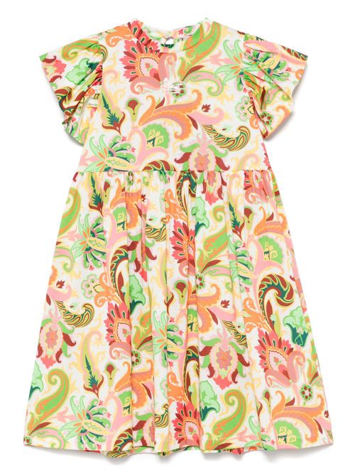 ETRO KIDS paisley-motif dress - White