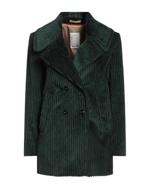 Paltò Woman Coat Dark green Size 6 Cotton