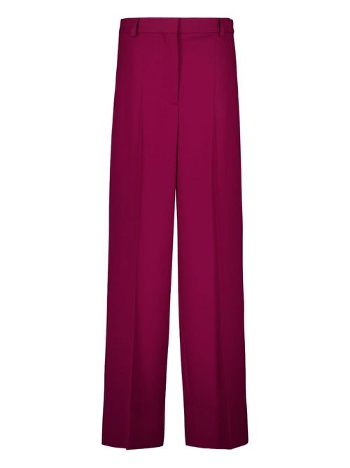 Wool high-waisted tailored trousers - Purple