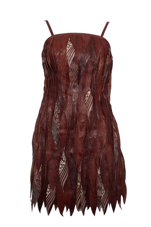 Lasercut leather dress