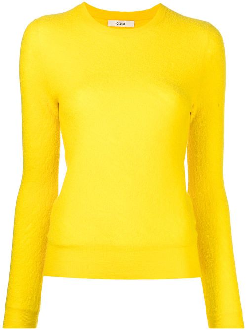 Pre-owned crew-neck jumper - YELLOW