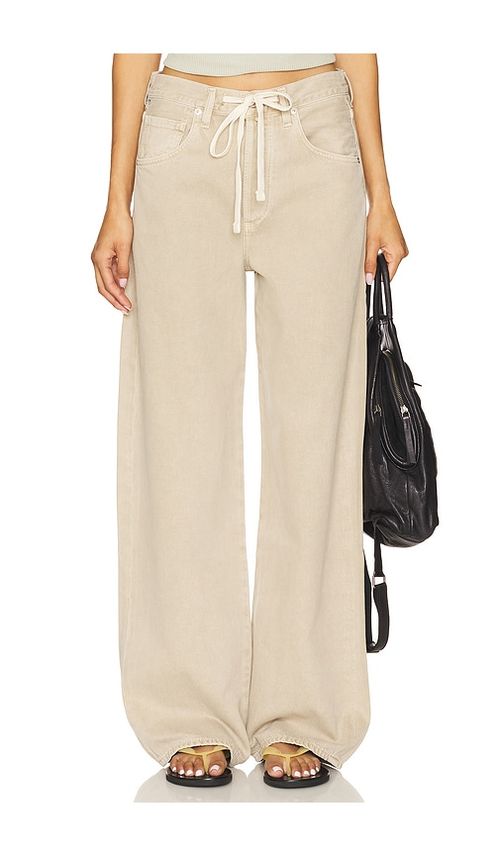 Citizens of Humanity Brynn Drawstring Trouser Jeans in Beige. - 32 also