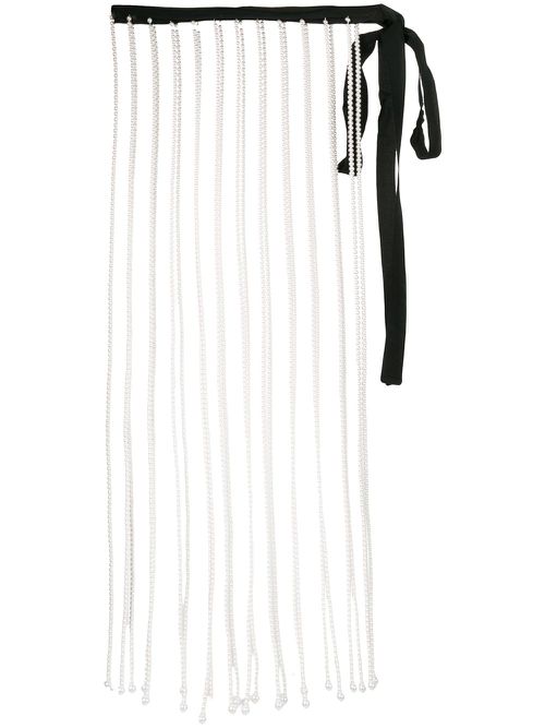 Pearl fringe skirt - Neutrals