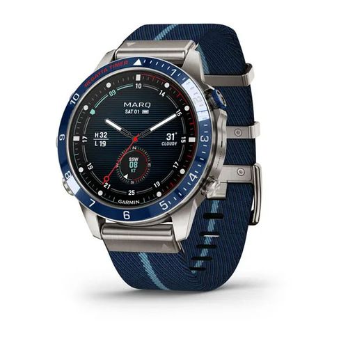 MARQ Captain (Gen 2) Modern Tool Watch Titanium Bezel With Blue Nylon Band