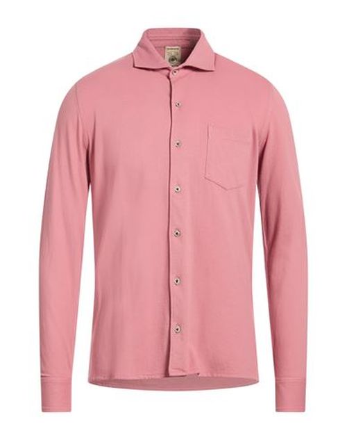 Man Shirt Pink Size 36 Cotton, Elastane