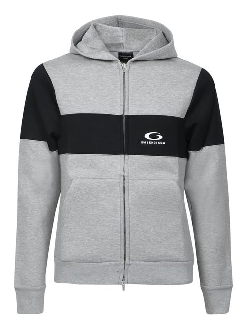 Grey And Black Sporty Hoodie