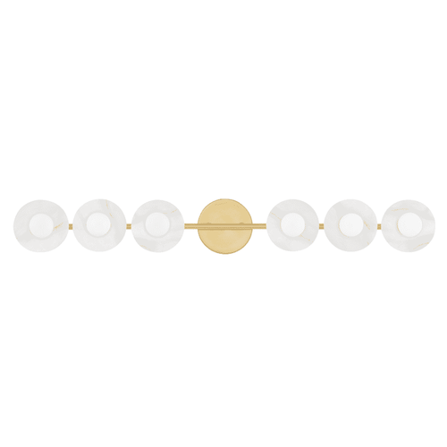 Hudson Valley Elmont 6-Light Bathroom Vanity Light in Aged Brass - 9206-AGB
