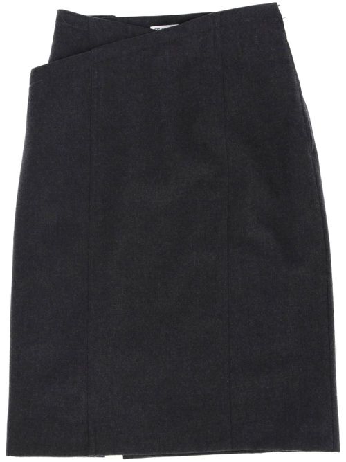 1980s wool midi skirt - Grey
