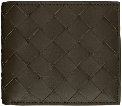 Bottega Veneta Brown Intrecciato Bi-Fold Wallet