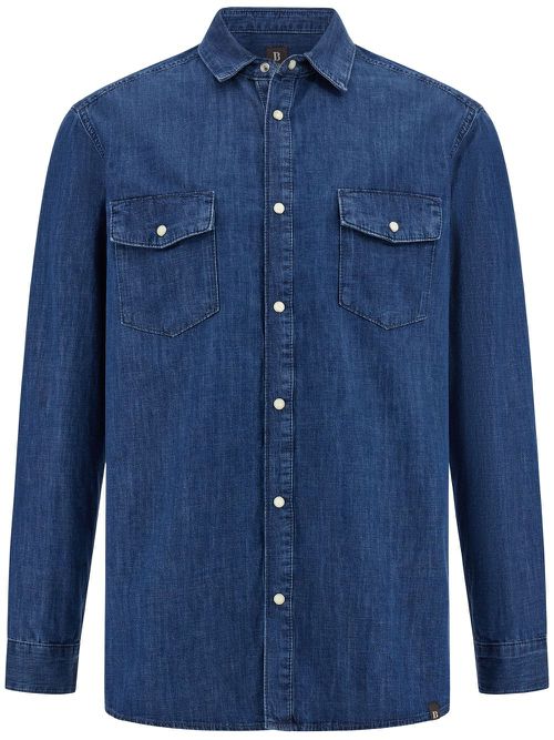 Cotton denim overshirt - Blue