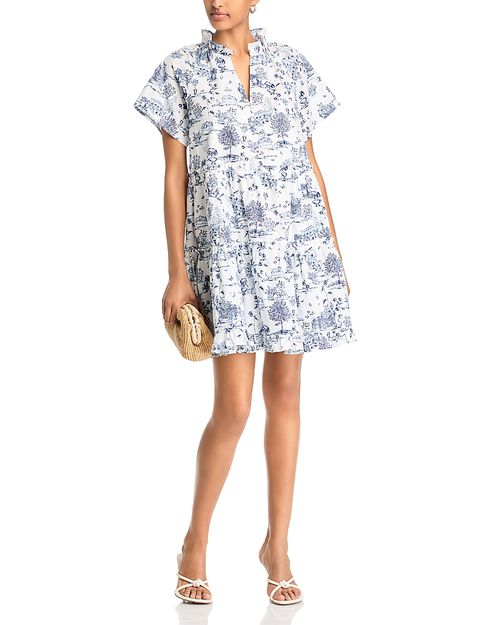Toile Short Sleeve Mini Dress - Exclusive