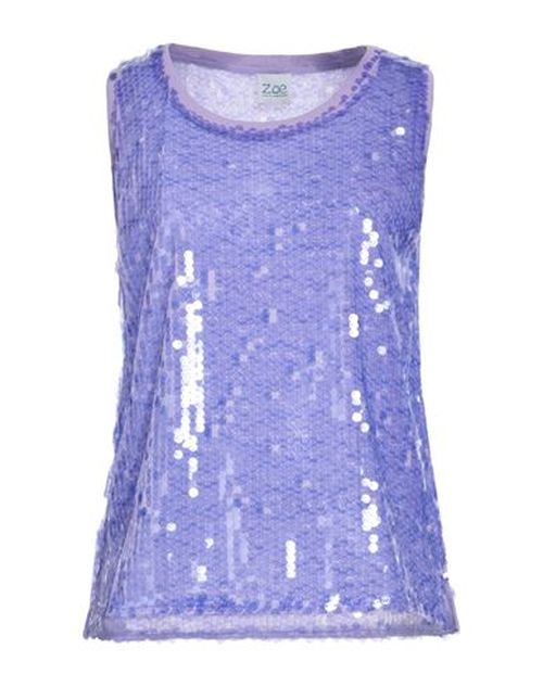 Z. o.e. Zone Of Embroidered Woman Top Lilac Size XS Viscose, Polyamide