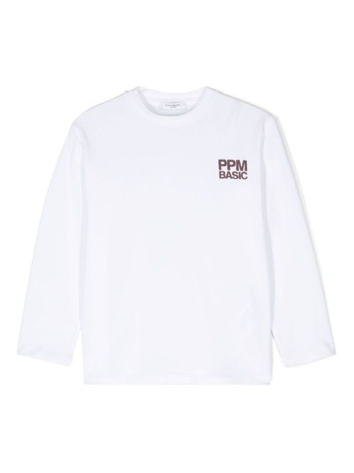 Logo-appliqué T-shirt - White