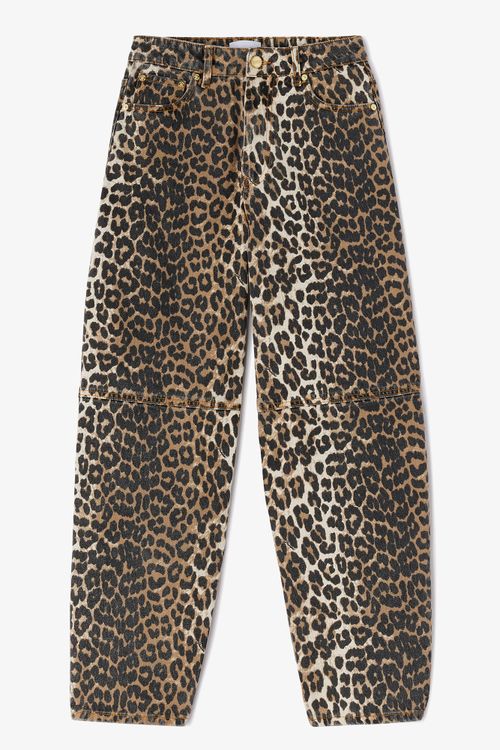 Brown Leopard Printed Stary Jeans