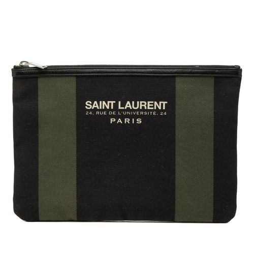 Pre-owned Canvas Beach Zip Clutch Ladies IH55XMVP77AP2LK2