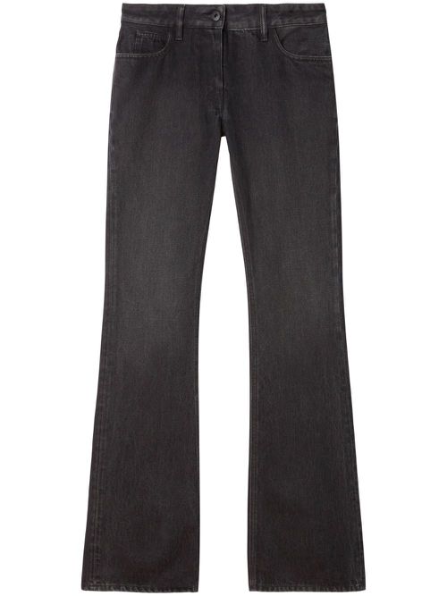 Slim-leg flared jeans - Black