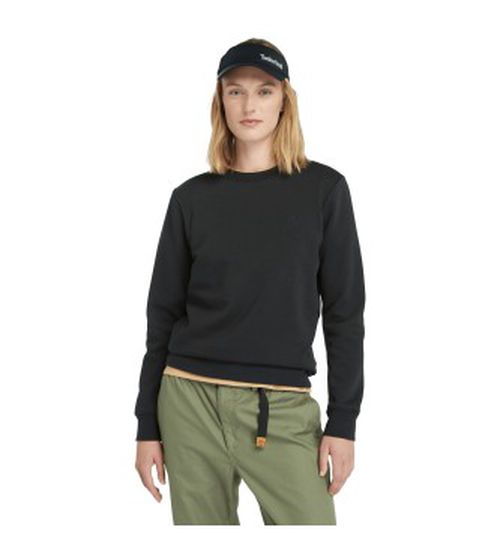 Timberland for woman. TB0A5NMX0011 Basic sweatshirt with crew neck and brushed back Exeter River black (L), Casual, Cotton