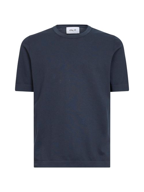 Cotton Knit Crewneck T-shirt — Gray