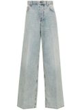Pressed crease wide-leg jeans - Blue