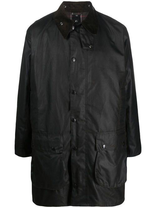 Northumbria® constrast-collar wax jacket - Green