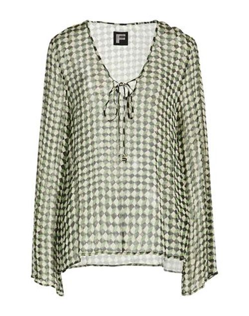 Woman Top Green Size M Viscose, Cotton, Lurex