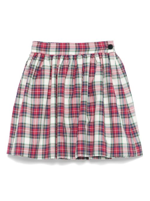 Plaid min skirt - Red