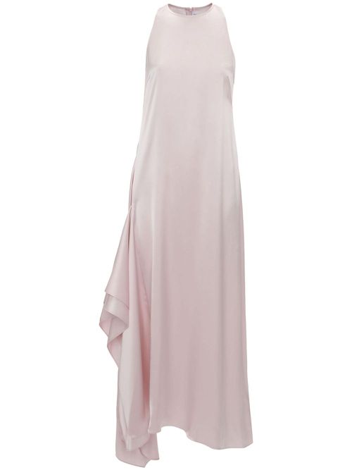 Sleeveless draped maxi dress - Pink