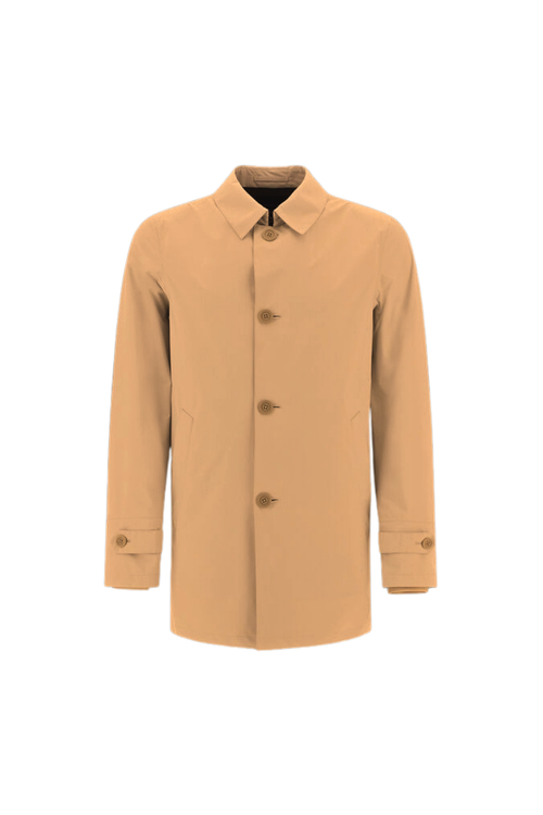 Lightweight Overshirt-Style Coat — Beige