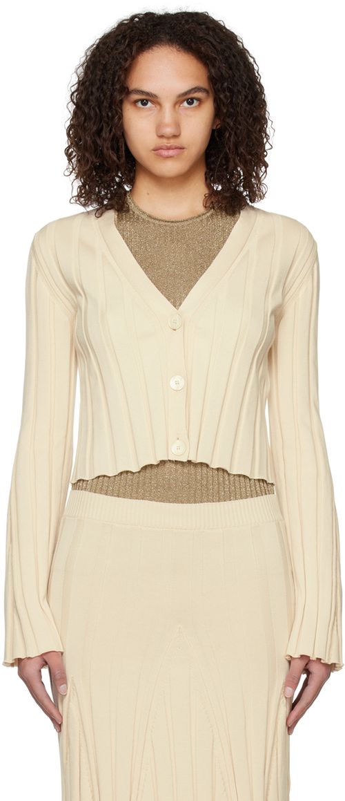 Off white v-neck cardigan
