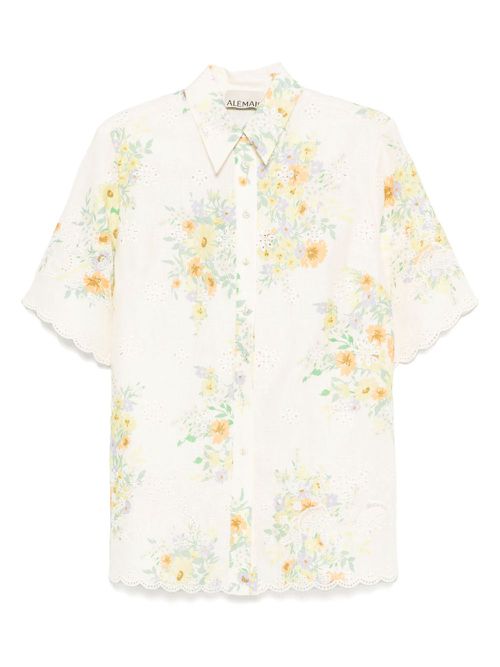 Floral-print shirt - Neutrals