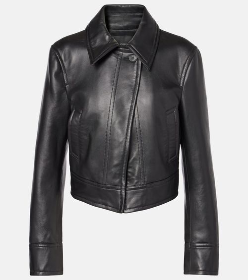 Caron cropped leather jacket