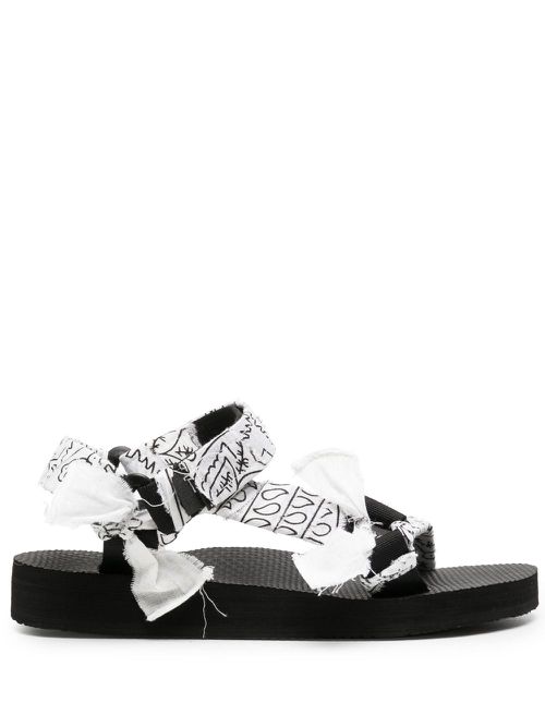 Trekky Bandana flat sandals - White