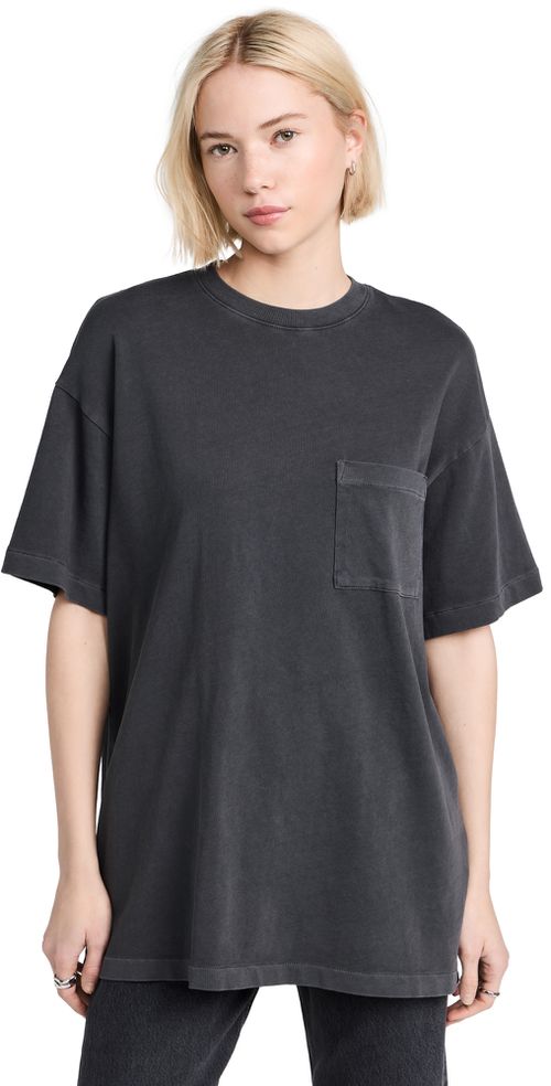 Boyfriend Pocket Tee Black Coal