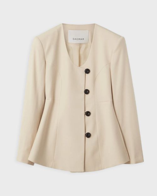 Dagmar Blazer Collarless Sand