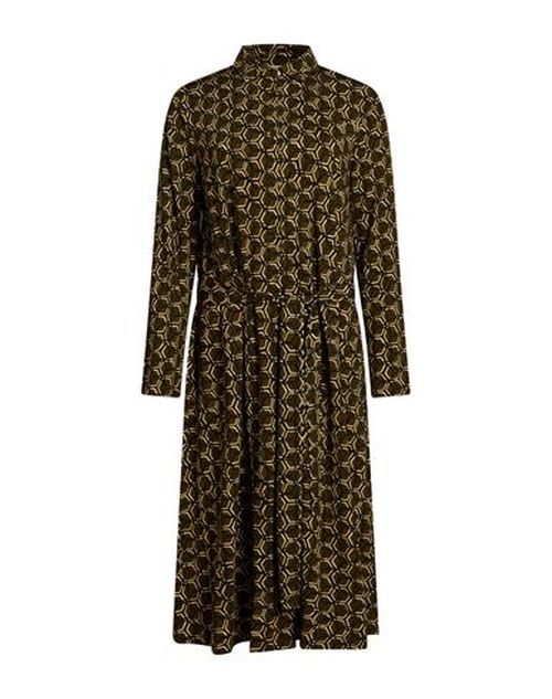 Woman Midi dress Military green Size 4 Viscose, Elastane