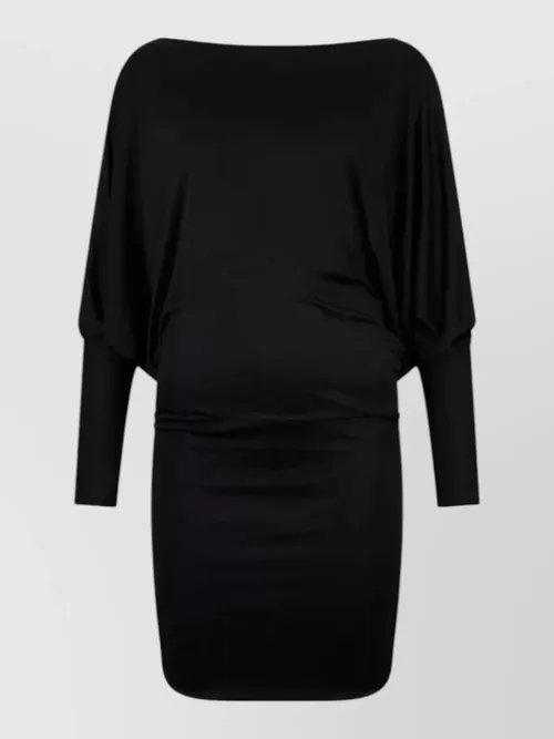 Dsquared2 - dress boat neckline draped detail open back