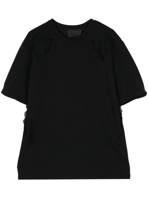 Crew-neck short-sleeve T-shirt - Black