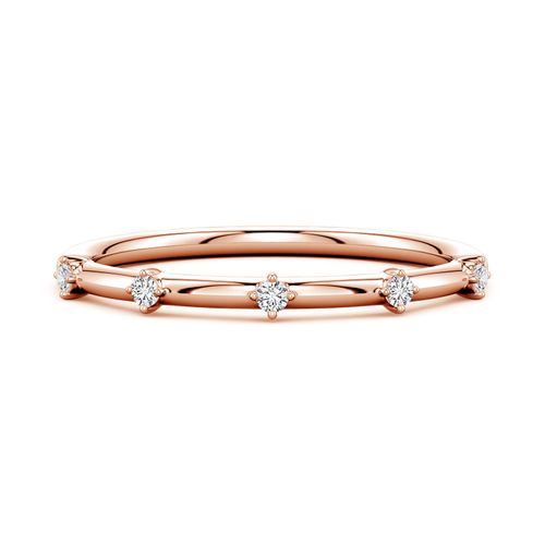 Angara 1.5 MM Round Diamond Five-Stone Station Ring in 18K Rose Gold