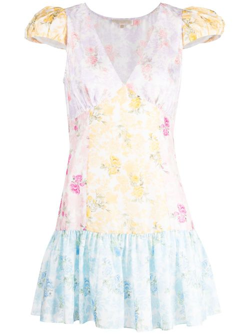 Russ patchwork floral-print minidress - Multicolour