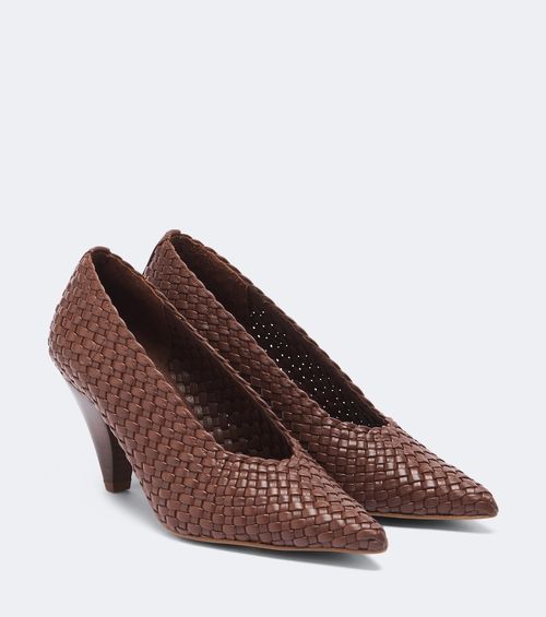 Samia woven leather pumps