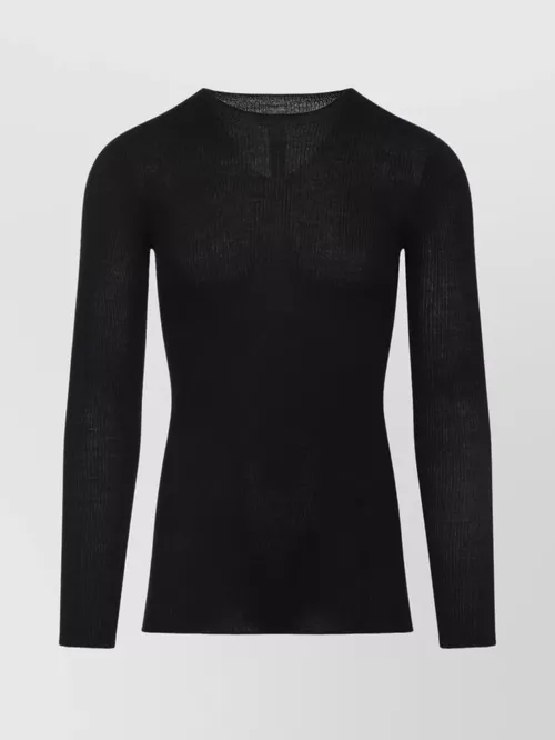 Rick Owens - ribbed round neck pullover