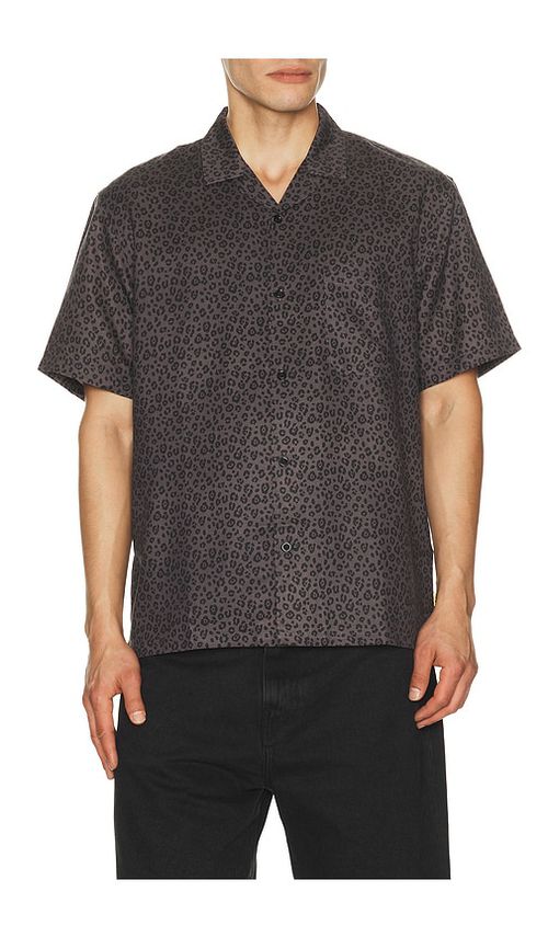 Duvin Design Black Cat Button Up Shirt in Black. - S also in M, L, XL/1X